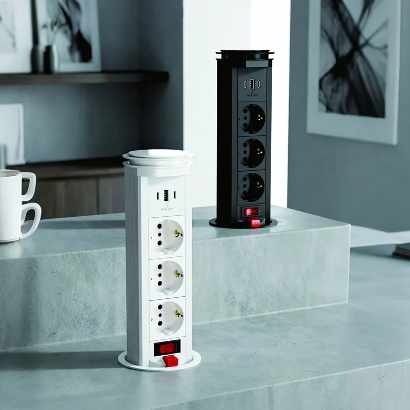 Power & Connectivity Solutions manual pull up desk sockets
