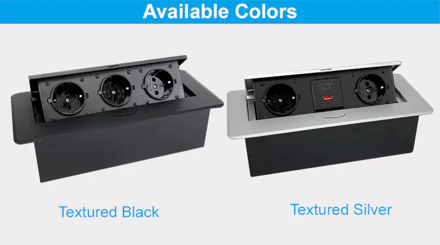 Schuko Sockets Pop-Up Desk Power Outlet for office Conference Rooms | Nicolet NPR-032 Schuko Sockets Pop-Up Desk Power Outlet