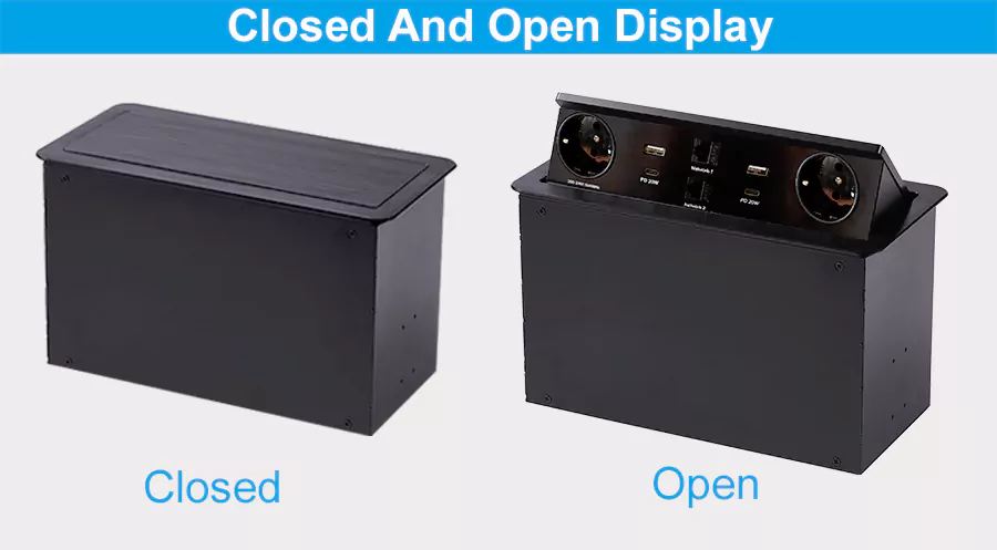 Furniture Power Pneumatic Pop-Up Desk Outlets with USB