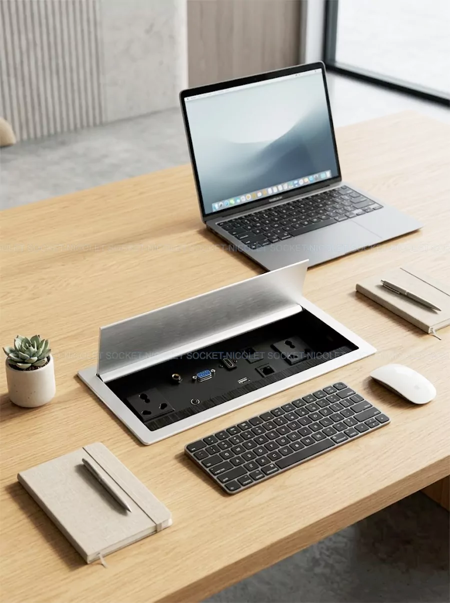 Flip-Up Desk Sockets with HDMI