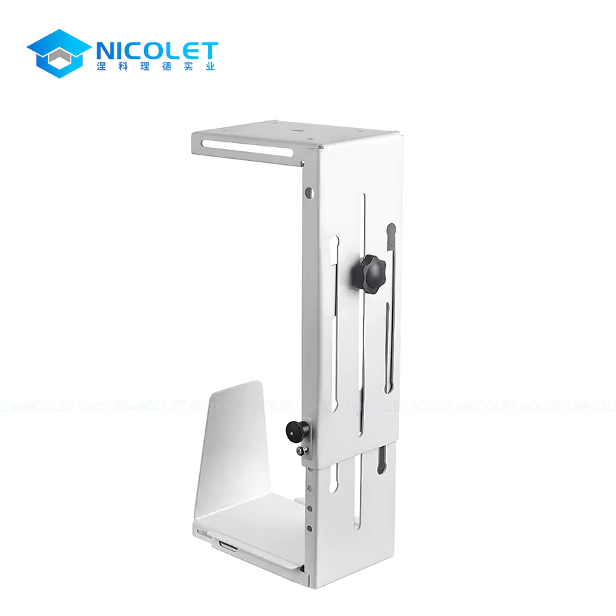 nlc 06 ergonomic under desk cpu holder | cold rolled steel mount | nicolet workspace Heavy-Duty Ergonomic Under-Desk CPU Holder