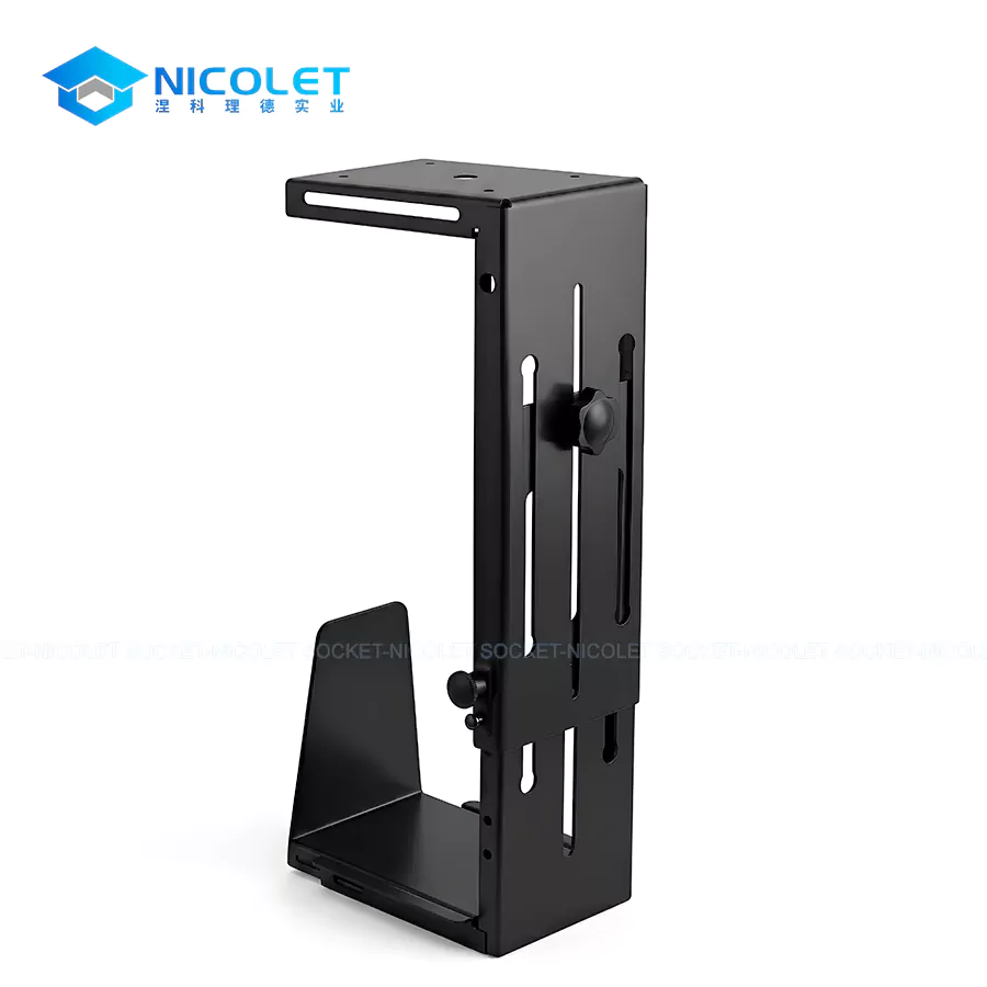 nlc 06 ergonomic under desk cpu holder | cold rolled steel mount | nicolet workspace Heavy-Duty Ergonomic Under-Desk CPU Holder