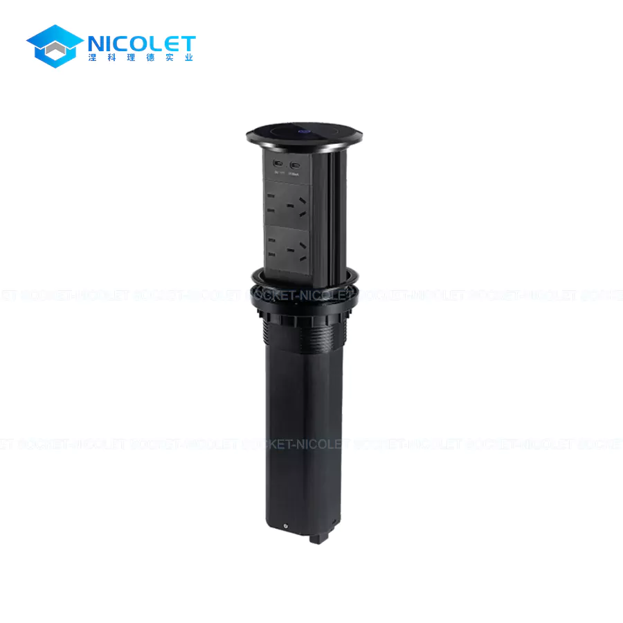 Motorized Pop-Up Desk Sockets
