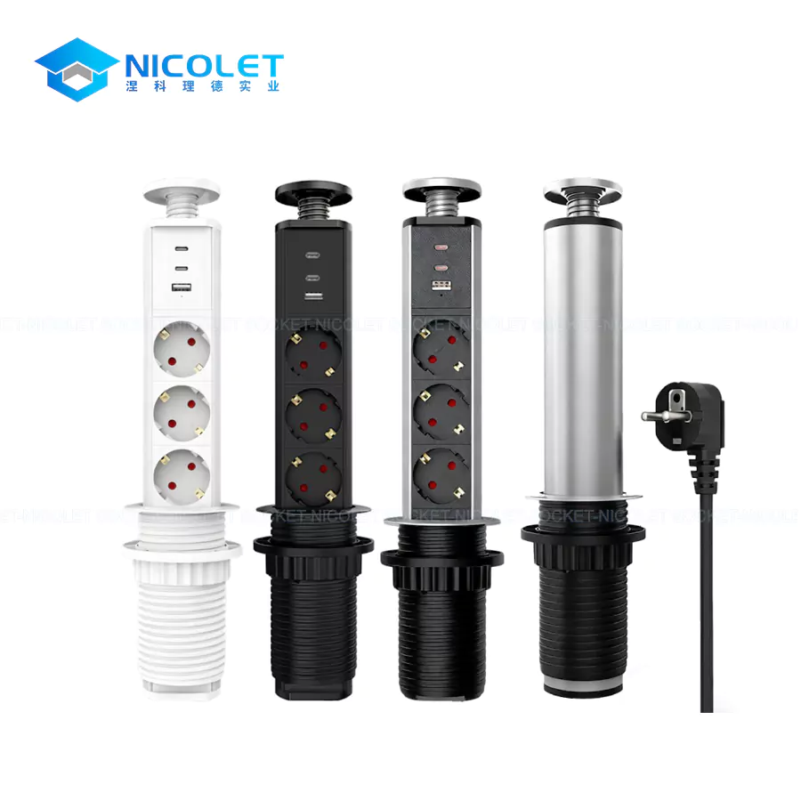 Manual Pull-Up Desk Sockets Manual Pull-Up Multifunctional Desk Sockets