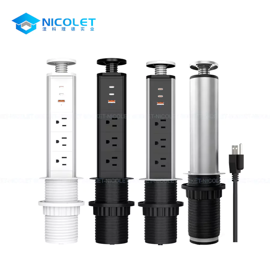 Manual Pull-Up Desk Sockets Manual Pull-Up Multifunctional Desk Sockets