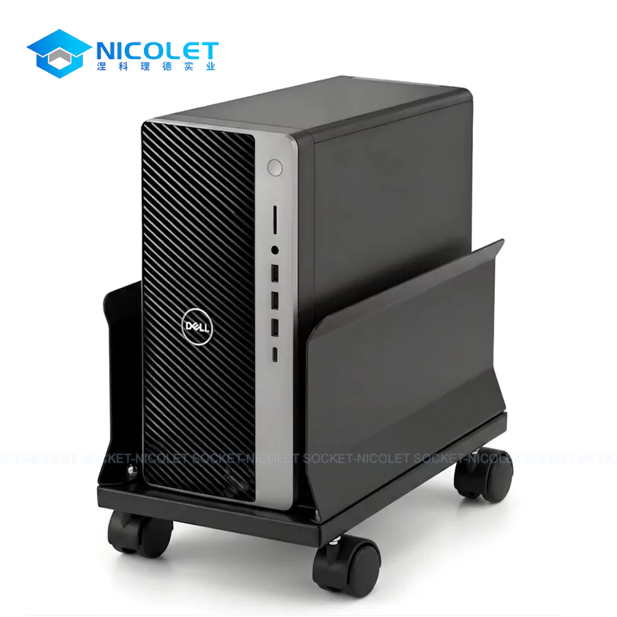 npz 11 mobile adjustable cpu holder with swivel casters | nicolet workspace Mobile Adjustable CPU Holder