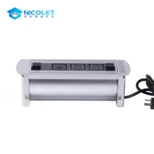 Motorized Rotating Desk Socket with USB