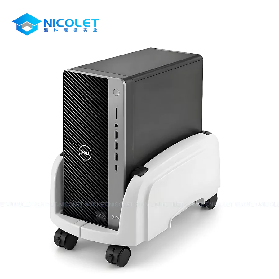 npz 3 adjustable mobile cpu stand with casters | abs plastic | nicolet workspace NPZ-3 Adjustable Mobile CPU Stand with Casters