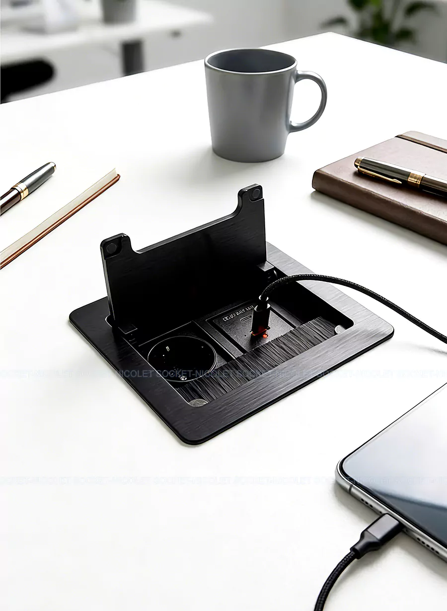 Multifunctional Flip-Up Desk Sockets with USB