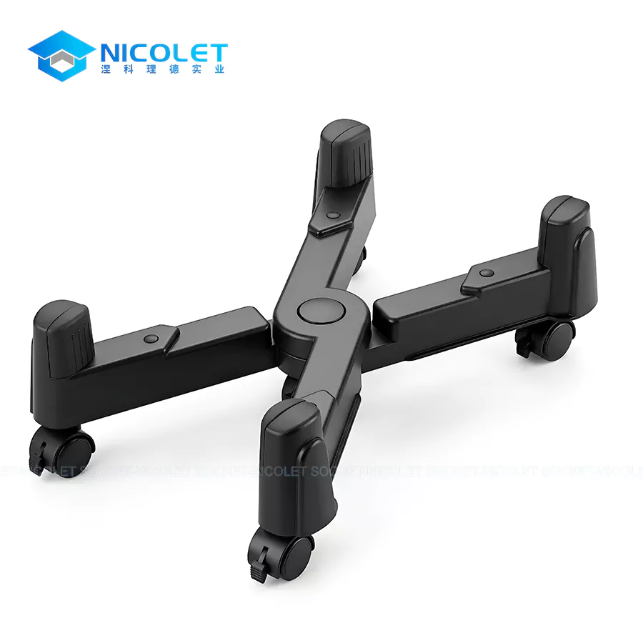 CPU Holders & Mounts Nicolet Workspace NPZ-4 universal Adjustable mobile CPU stand cart with 360 swivel casters