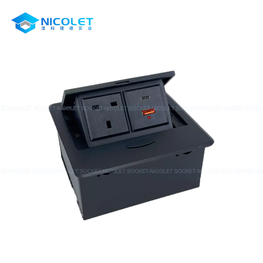au recessed power outlet pop up desktop sockets with usb for office | nicolet npr 027 OEM Pop-Up Desktop Sockets