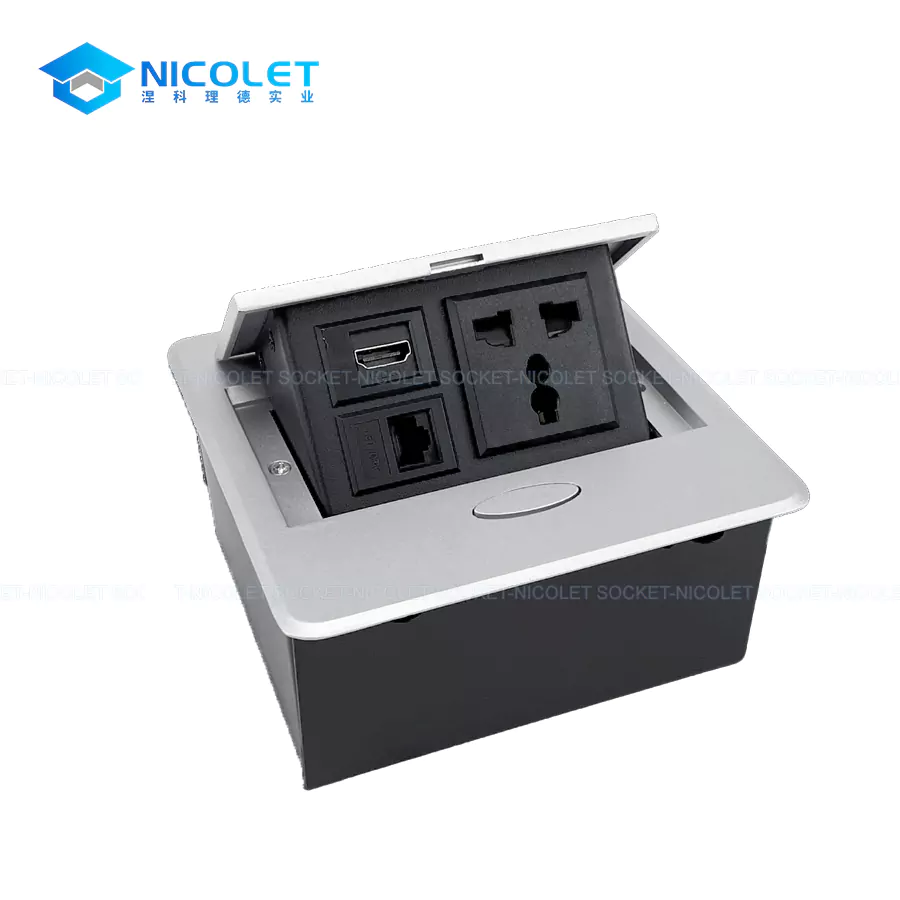 au recessed power outlet pop up desktop sockets with usb for office | nicolet npr 027 OEM Pop-Up Desktop Sockets