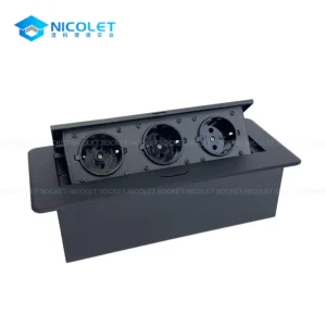 Schuko Sockets Pop-Up Desk Power Outlet