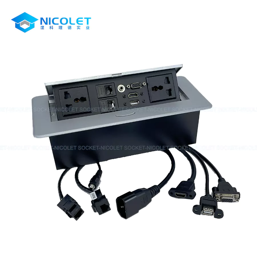 Pop-Up Desk Sockets & Modules Schuko Sockets Pop-Up Desk Power Outlet