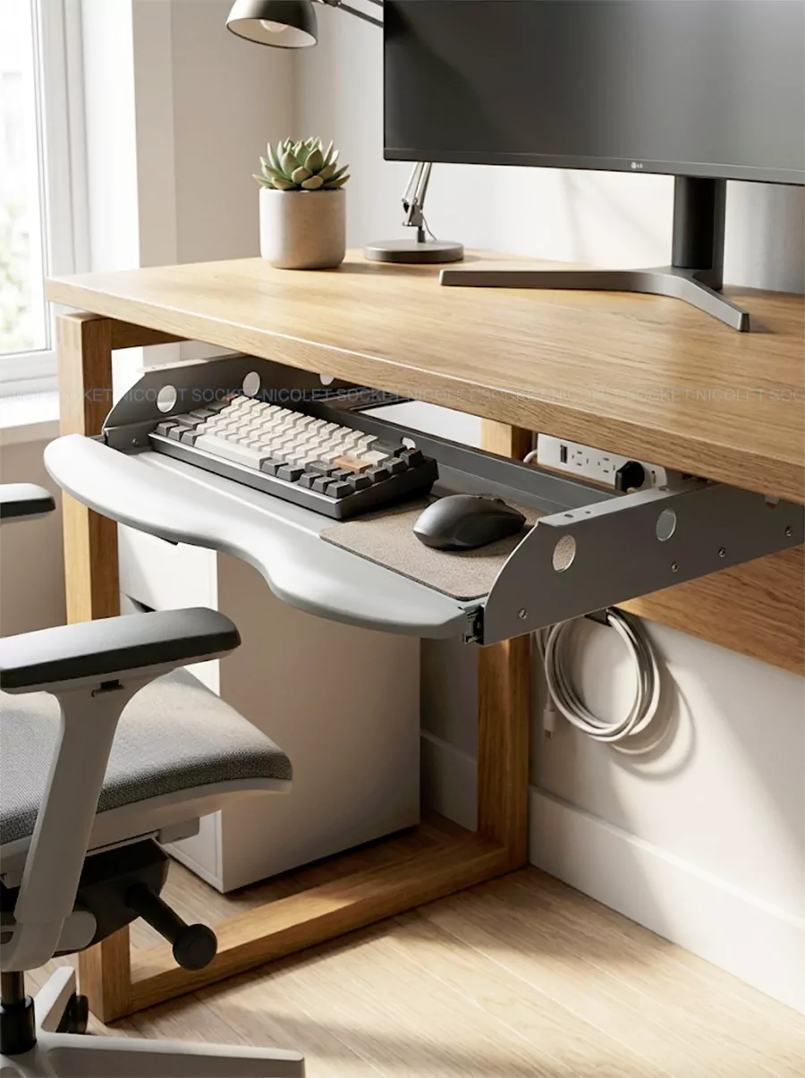 Nicolet NPK-4 Steel Under-Desk Keyboard Tray | Ergonomic Office Solutions Steel Under-Desk Keyboard Tray