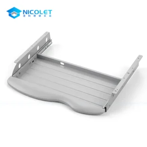 Nicolet NPK-4 heavy-duty cold-rolled steel under-desk keyboard tray in Matte Black