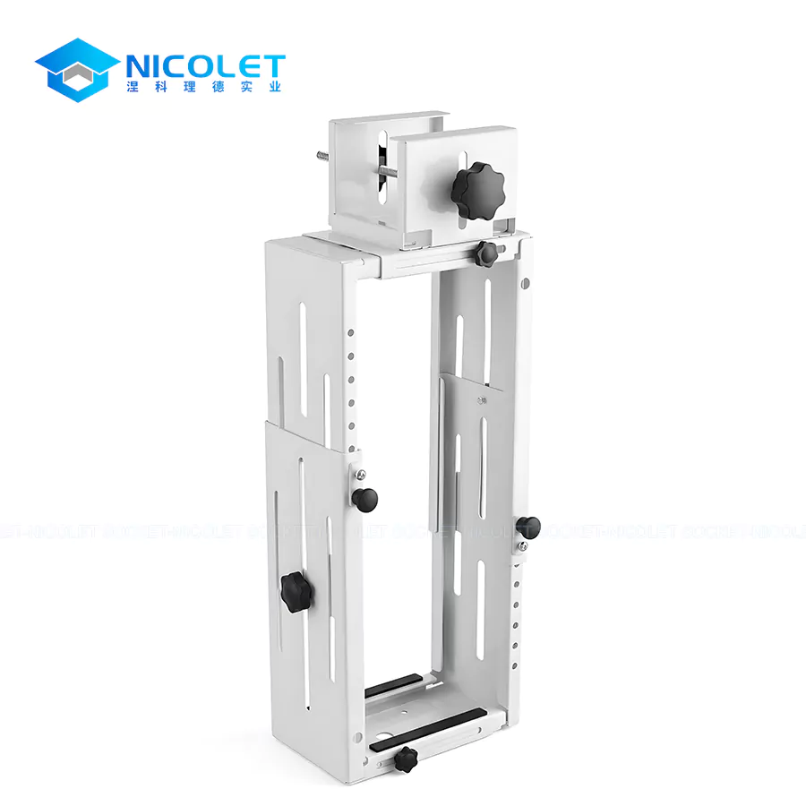 nlc 09 under desk adjustable cpu holder | clampable steel mount | nicolet workspace adjustable CPU holder
