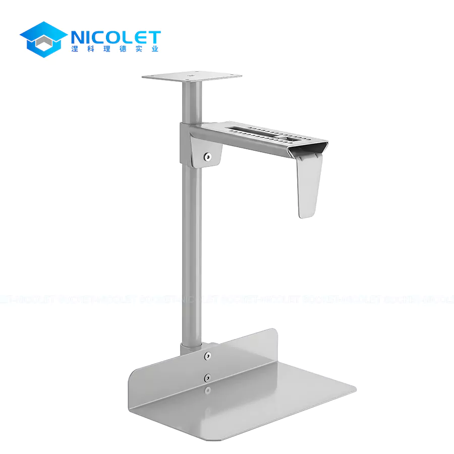 nlc 05 adjustable under desk cpu mount | cold rolled steel | nicolet workspace Cold-rolled steel under-desk CPU Mount