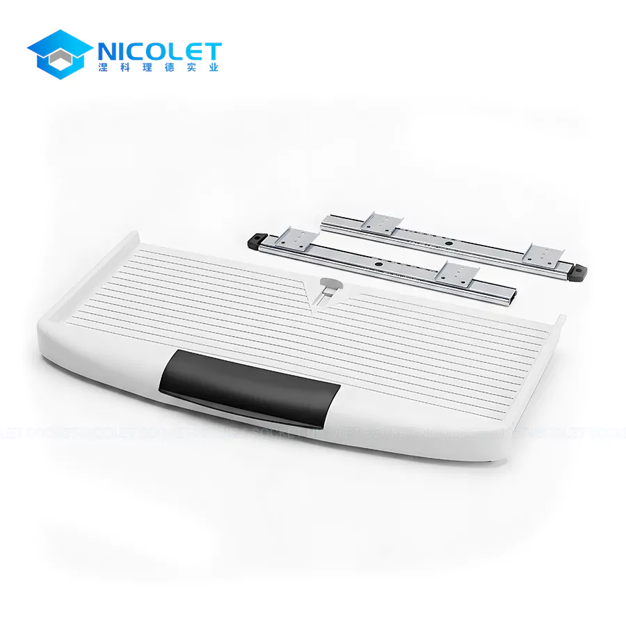 npk 2 ergonomic under desk keyboard tray | compact & height adjustable | nicolet workspace Dimensional measurement diagram for NPK-2 under-desk keyboard tray showing 545x275 mm size