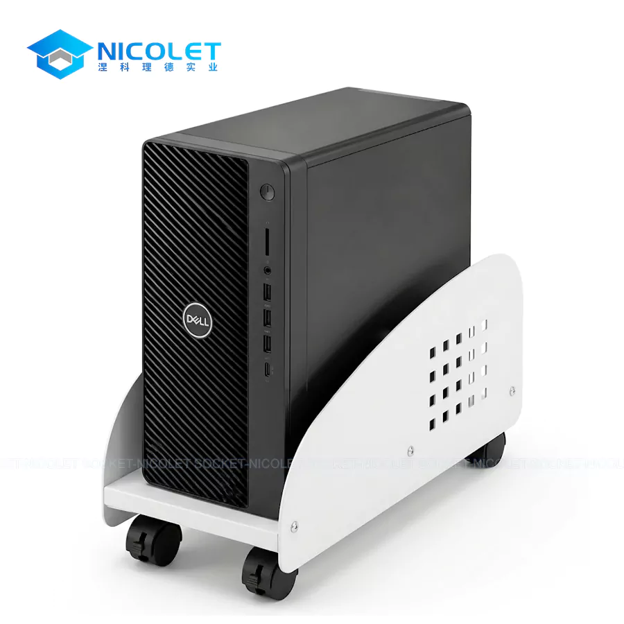 npz 10 under desk mobile cpu holder with swivel casters | nicolet workspace Under Desk Mobile CPU Holder