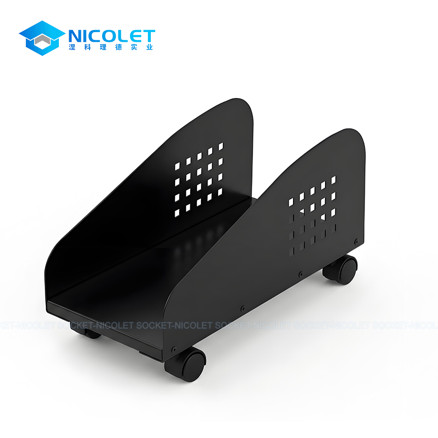 npz 10 under desk mobile cpu holder with swivel casters | nicolet workspace Under Desk Mobile CPU Holder