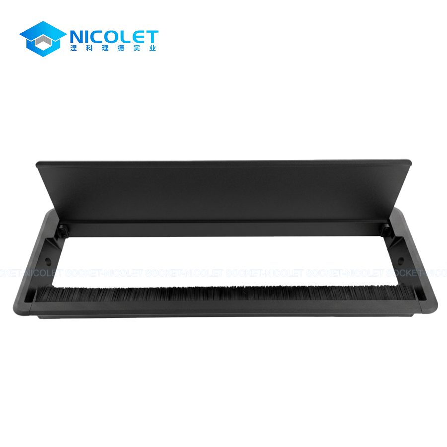 premium npg 21 soft close 3 sided cable access desk grommet | nicolet workspace 3-sided cable access Desk grommet