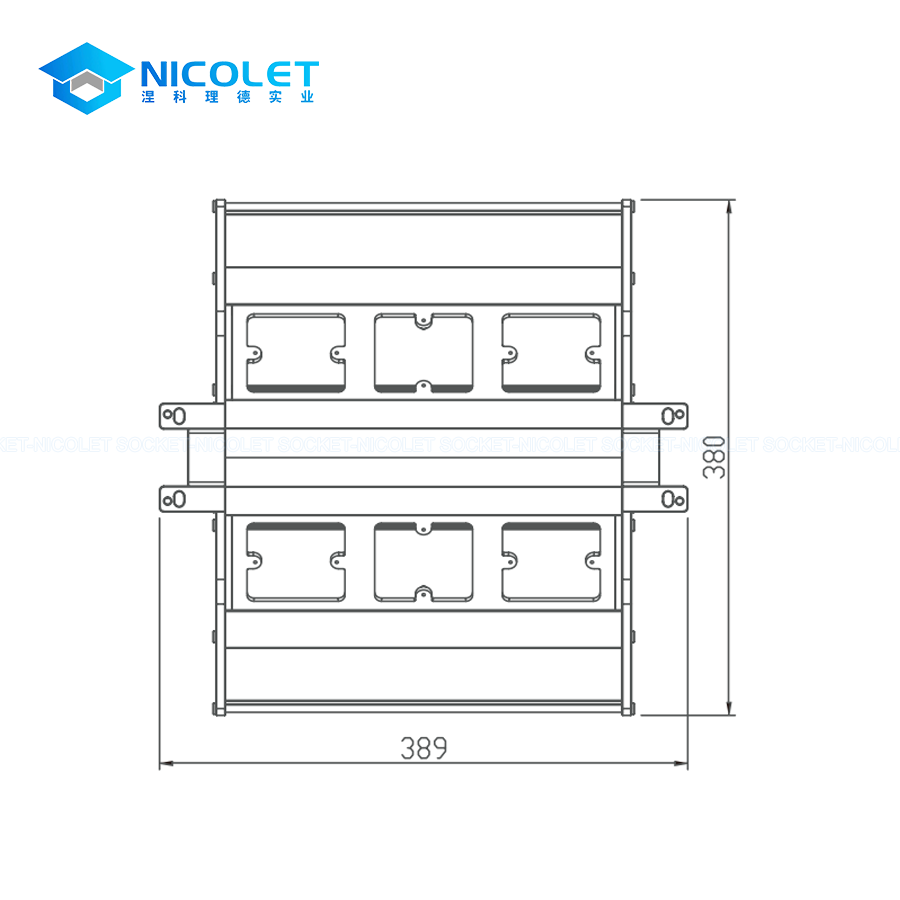 npe 42 86 type modular under desk cable tray & power enclosure | nicolet workspace 86-Type Modular Under-Desk Cable Tray