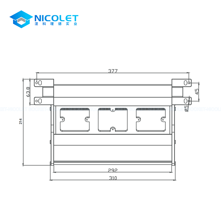 npe 42 86 type modular under desk cable tray & power enclosure | nicolet workspace 86-Type Modular Under-Desk Cable Tray