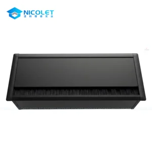 Aluminum Brush Desk Cable Grommet with Modular Frames