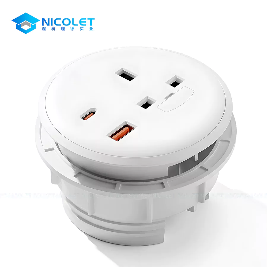 Desk Grommet Sockets & Modules Desk Grommet Power Socket