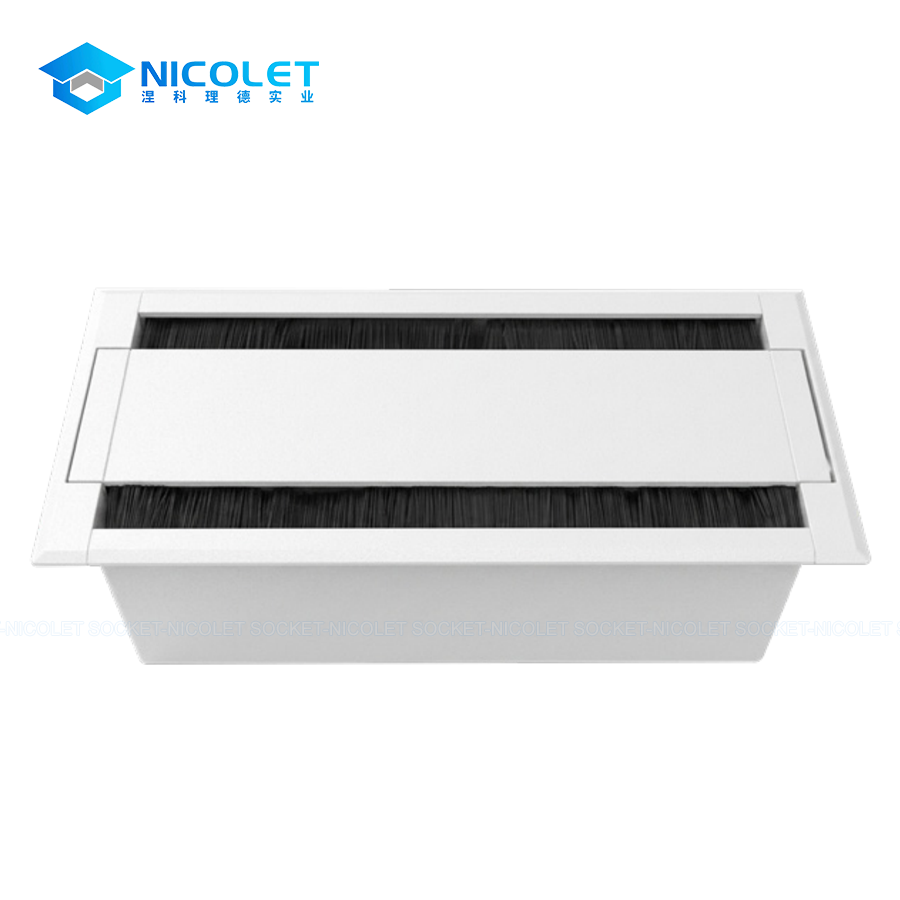 npg 34 dual sided soft close cable box | modular desk grommet | nicolet workspace Dual-Sided Soft Close Cable Box