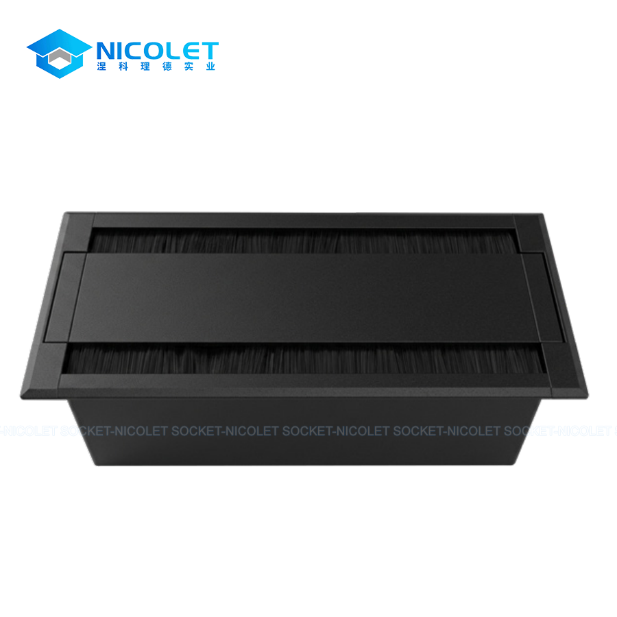 npg 34 dual sided soft close cable box | modular desk grommet | nicolet workspace Dual-Sided Soft Close Cable Box