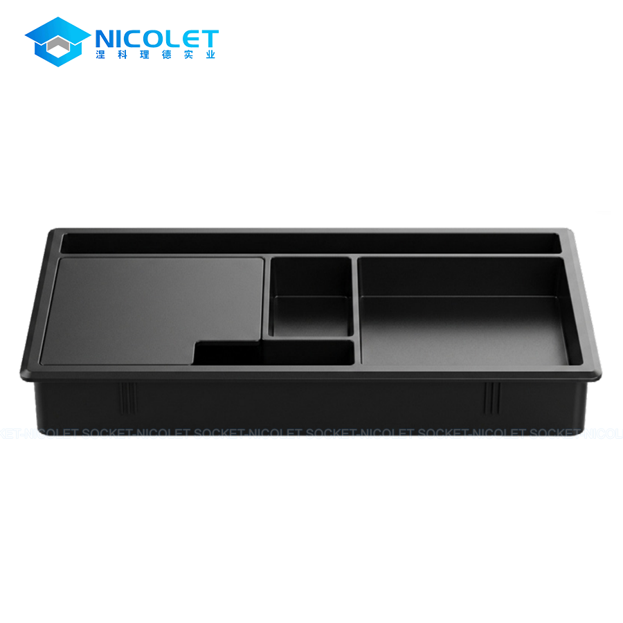 Plastic Desk Cable Grommets In-Desk Storage Tray & Cable Grommet Factory