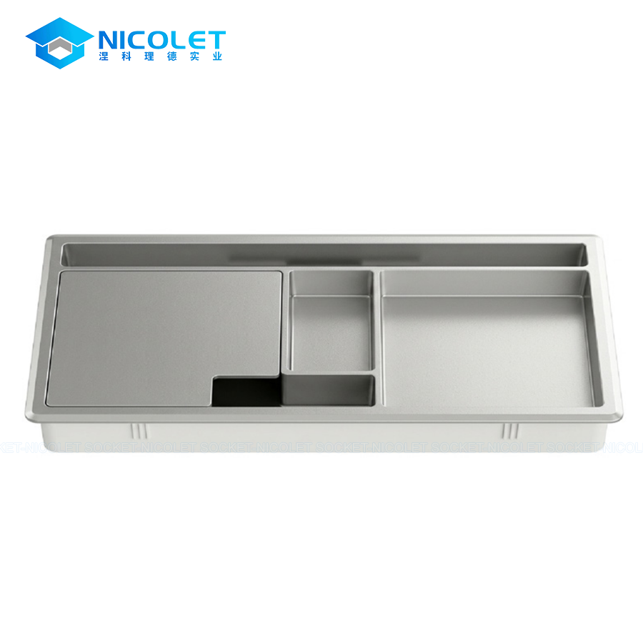 Plastic Desk Cable Grommets In-Desk Storage Tray & Cable Grommet Factory
