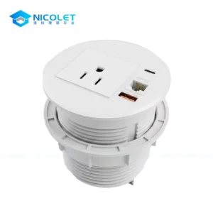Modular Circular Desk Grommet Socket