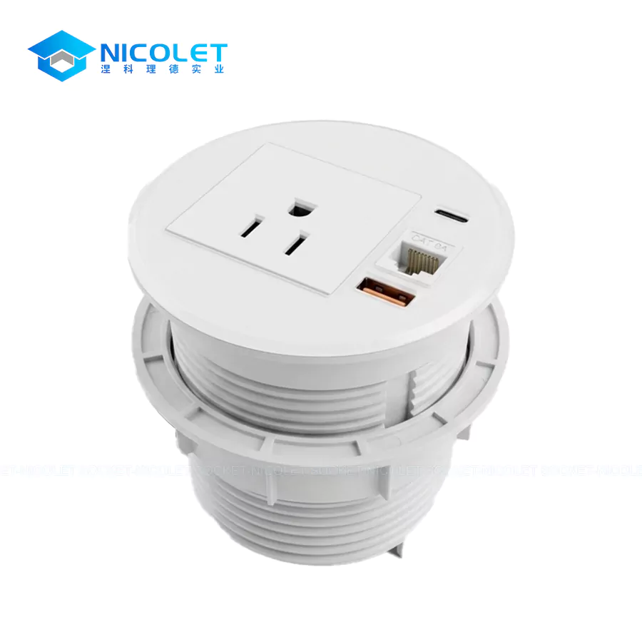 Desk Grommet Sockets & Modules Modular Circular Desk Grommet Socket