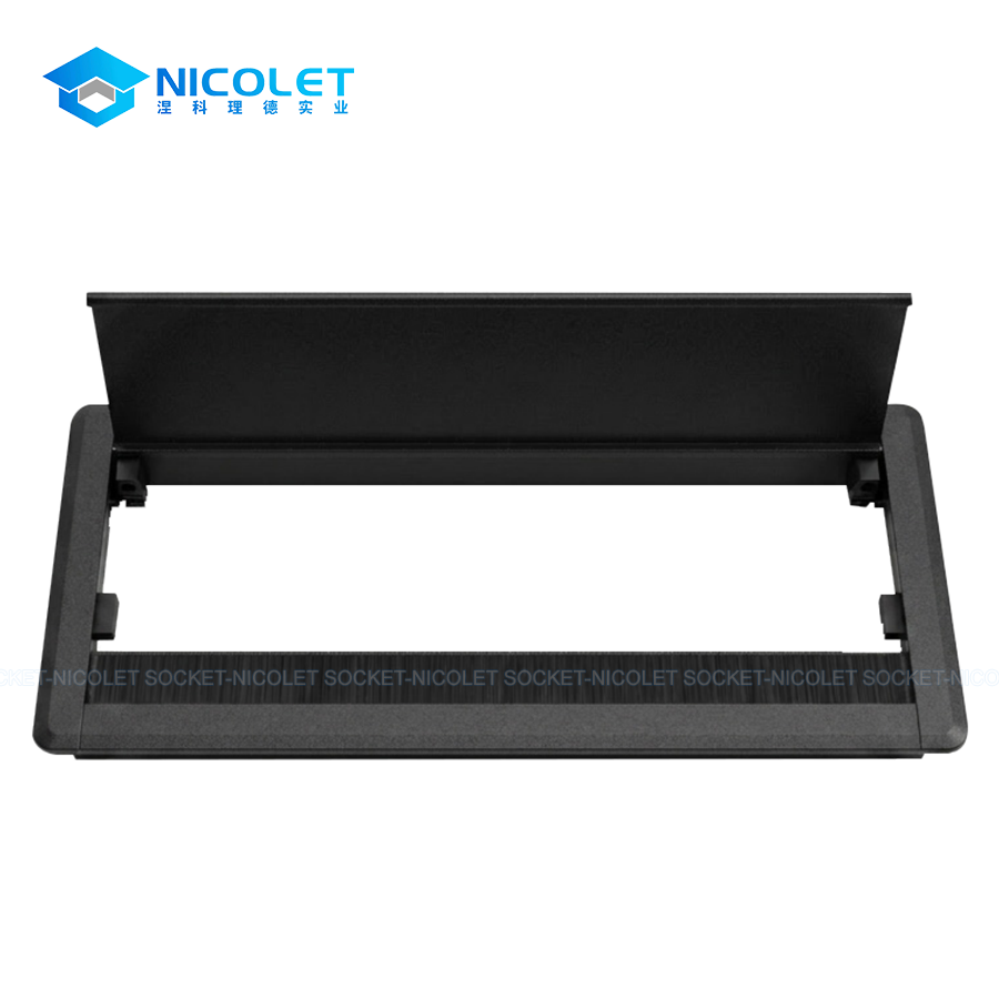 textured aluminium soft close office desk cable grommet bulk npg 14 | nicolet workspace Office Desk Cable Grommet Bulk