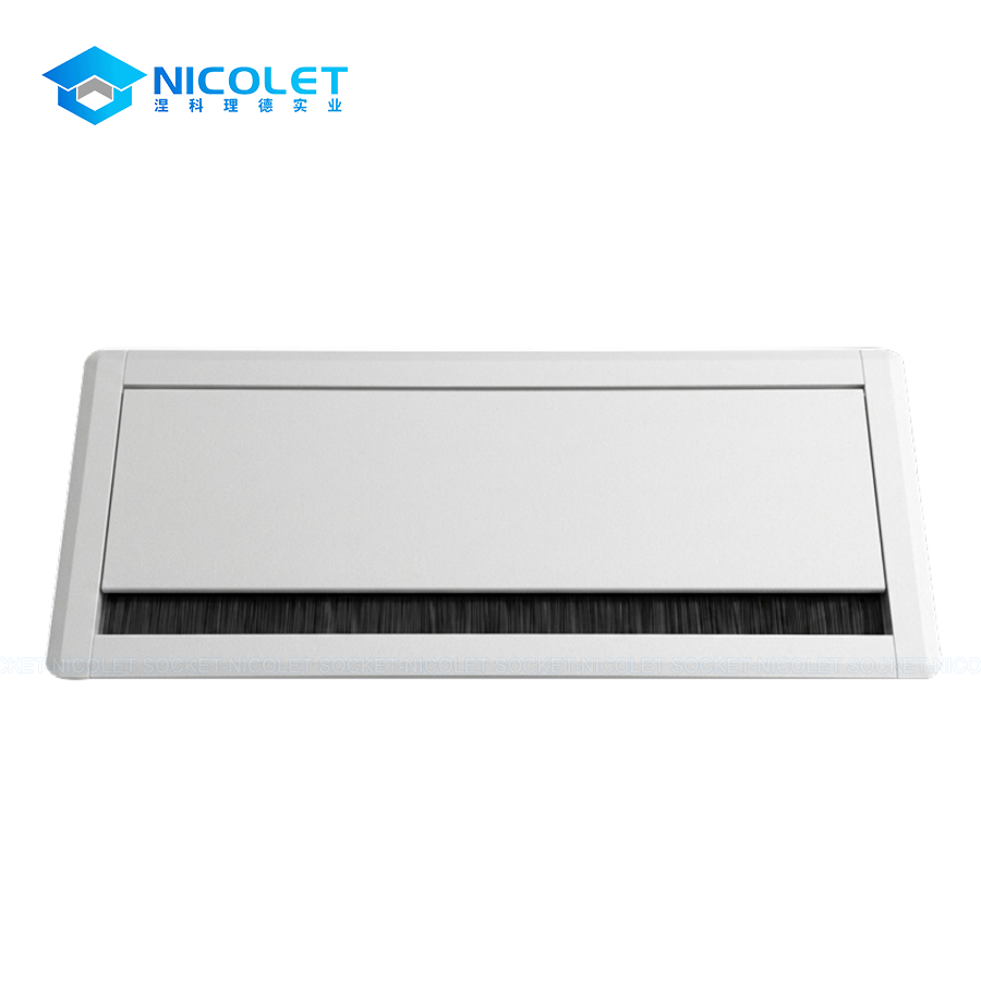 textured aluminium soft close office desk cable grommet bulk npg 14 | nicolet workspace Office Desk Cable Grommet Bulk