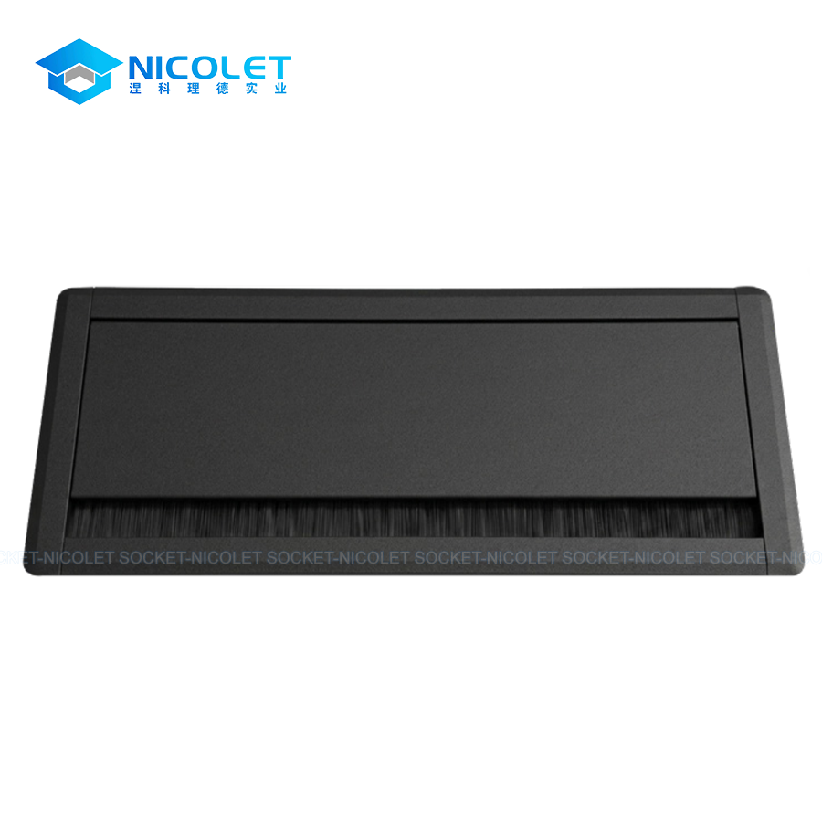 textured aluminium soft close office desk cable grommet bulk npg 14 | nicolet workspace Office Desk Cable Grommet Bulk
