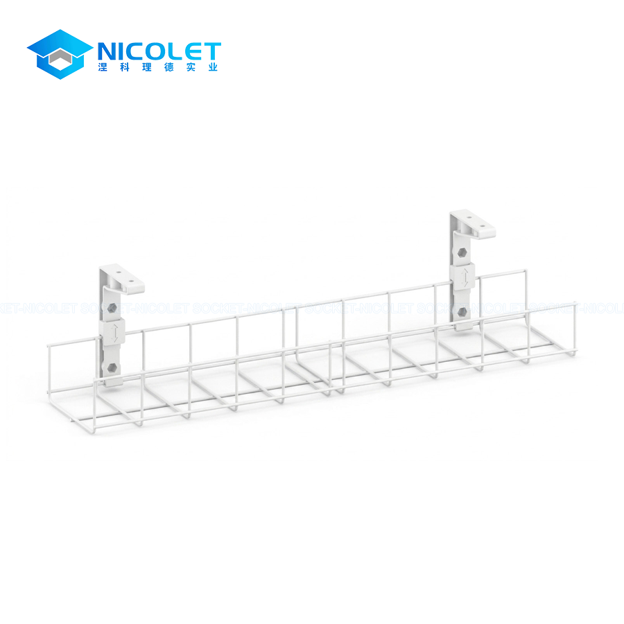 Wire Mesh Cable Baskets Under-Desk Cable Basket