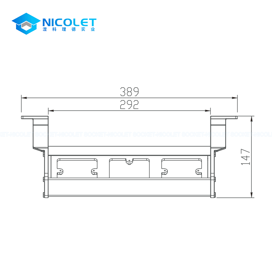 npe 41 under desk cable organizer tray & abs enclosure | nicolet workspace Under-Desk Cable Organizer Tray