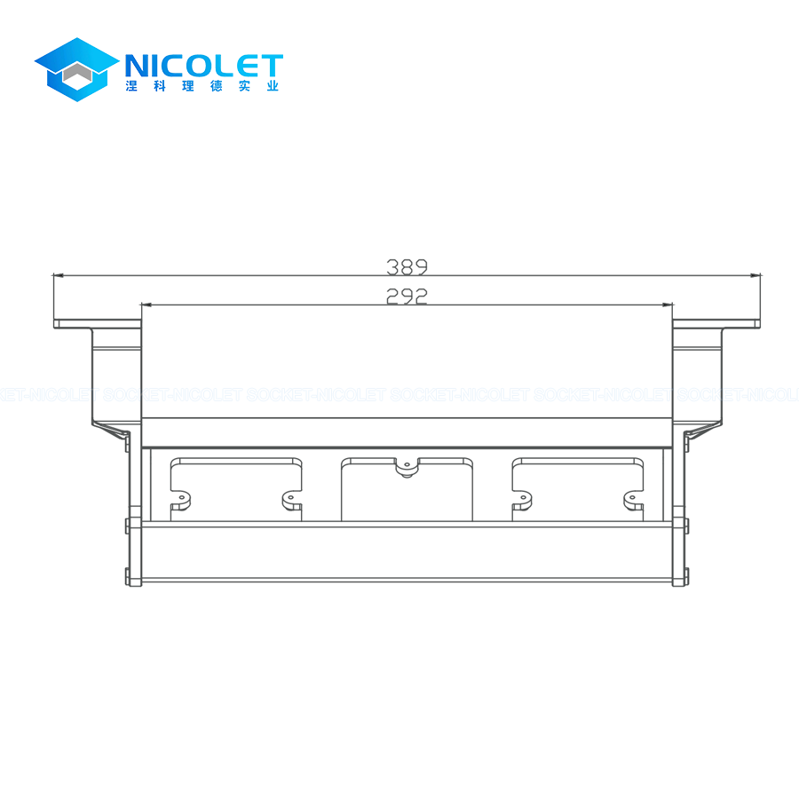 npe 41 under desk cable organizer tray & abs enclosure | nicolet workspace Under-Desk Cable Organizer Tray