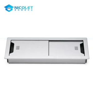 dual sliding desk cable grommet