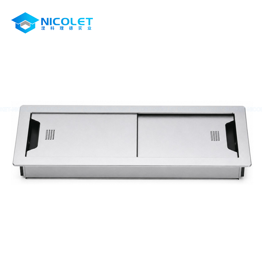 Sliding & Pop-Up Desk Cable Grommets dual sliding desk cable grommet