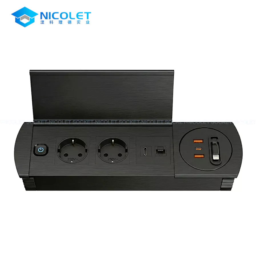 Flip-Up Desktop Power Hub