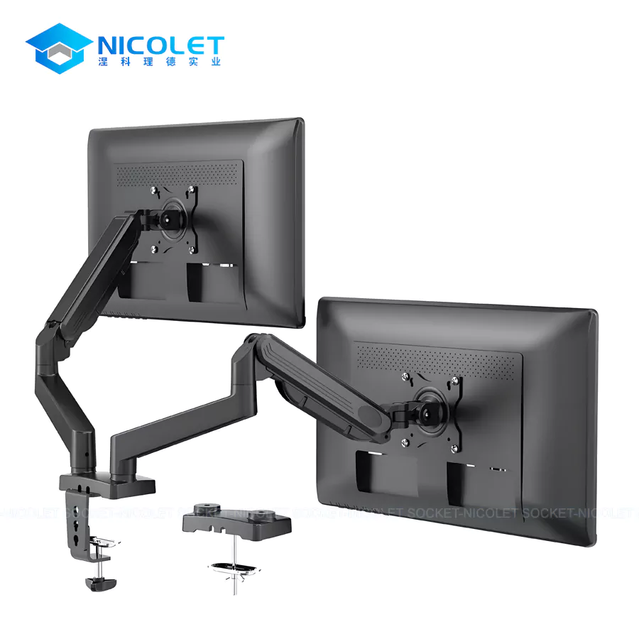 Gas Spring Monitor Arms Heavy Duty Desk Mount