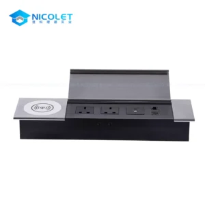 Flip-Top Desk Multimedia Socket