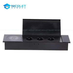 Schuko desk power outlet