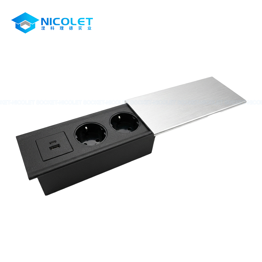 Sliding Desk Sockets & Modules Sliding Cover Desk Socket