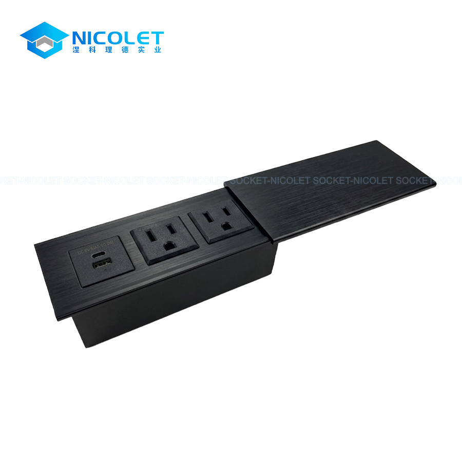 Sliding Desk Sockets & Modules Sliding Cover Desk Socket